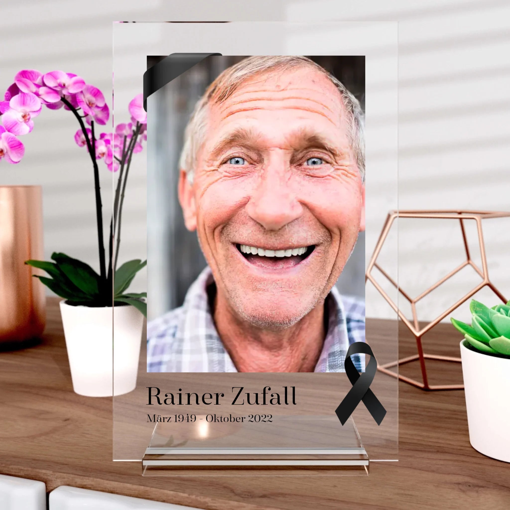 Personalisiertes Trauerbild