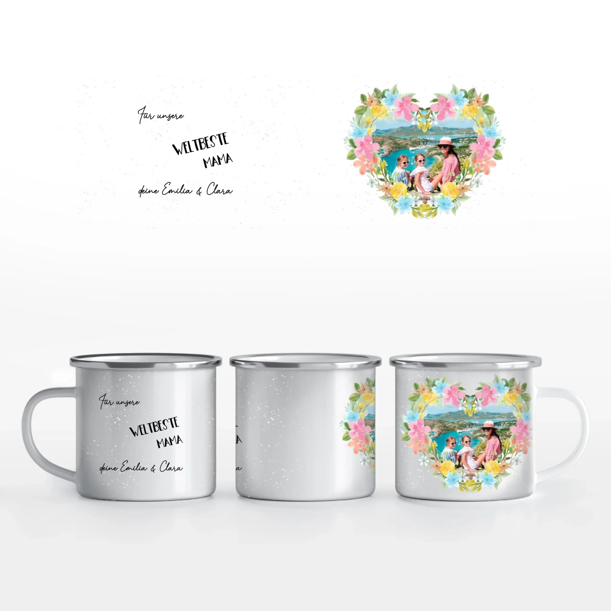 Fototasse Muttertag "Blümchen Herz"