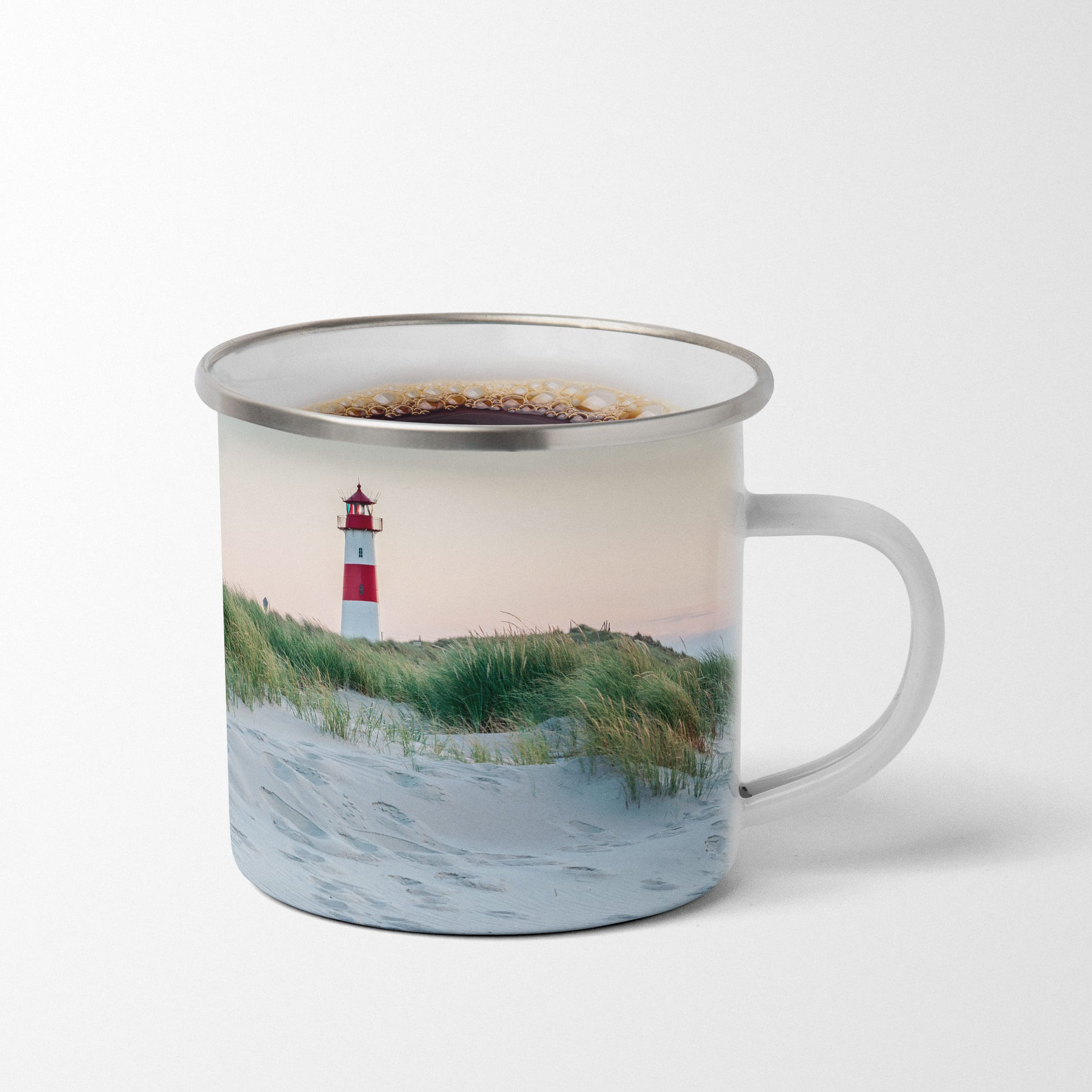 Foto-Tasse aus Emaille