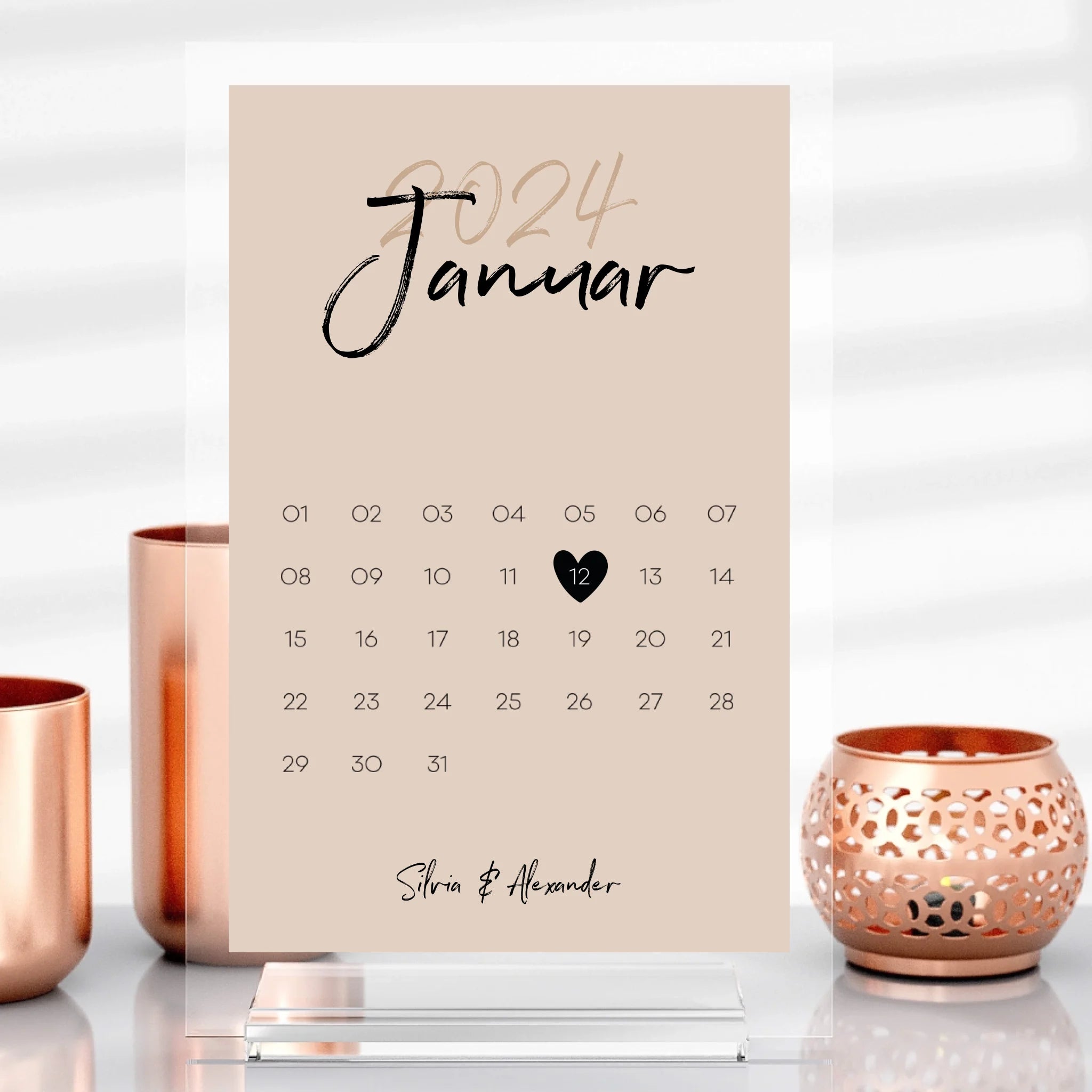 Special Date Aufsteller aus Glas