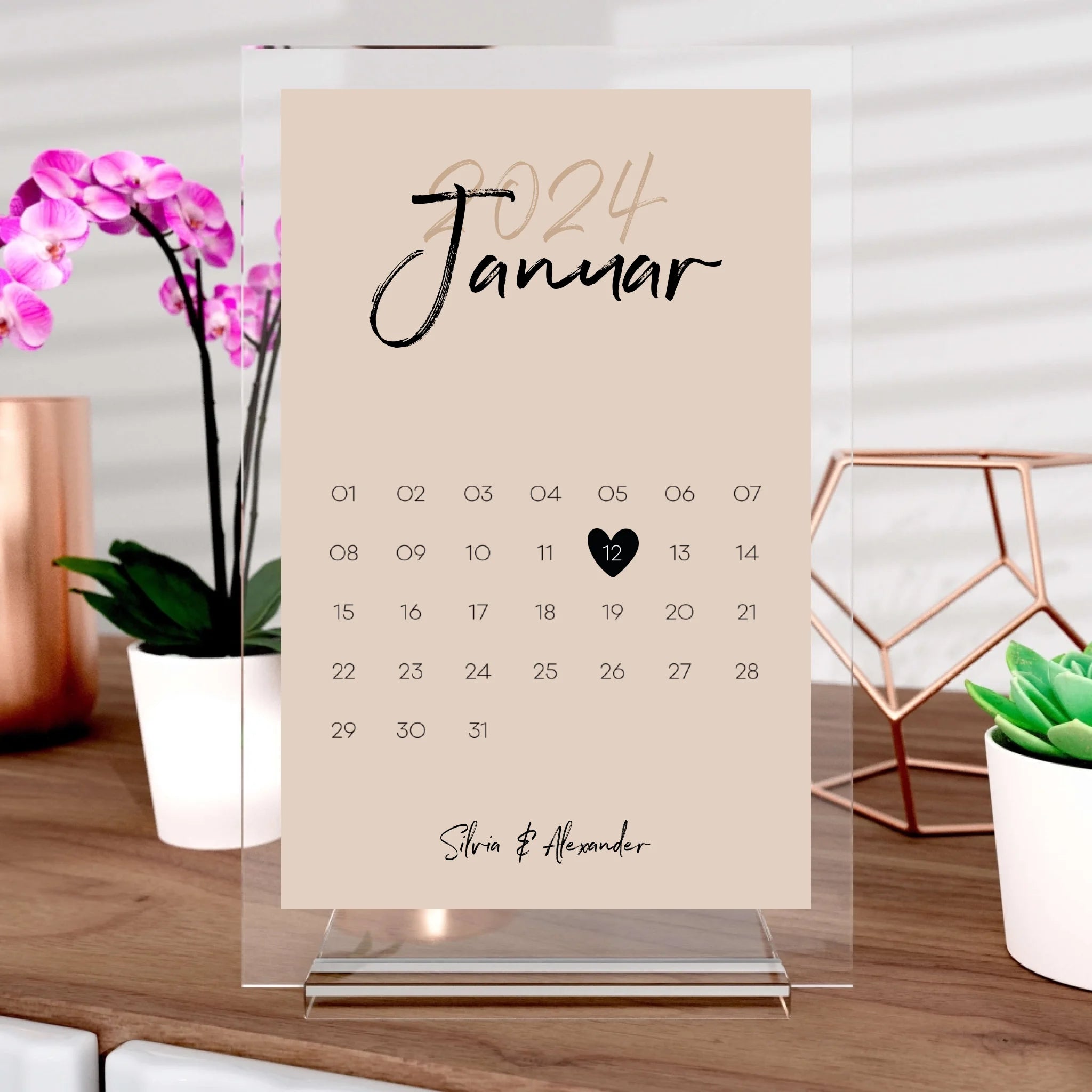 Special Date Aufsteller aus Glas