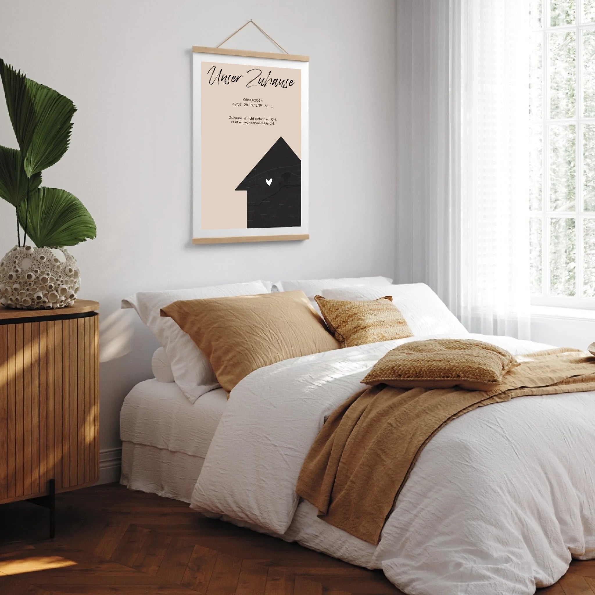 Poster-Holzleiste-MockUp-Schlafzimmer