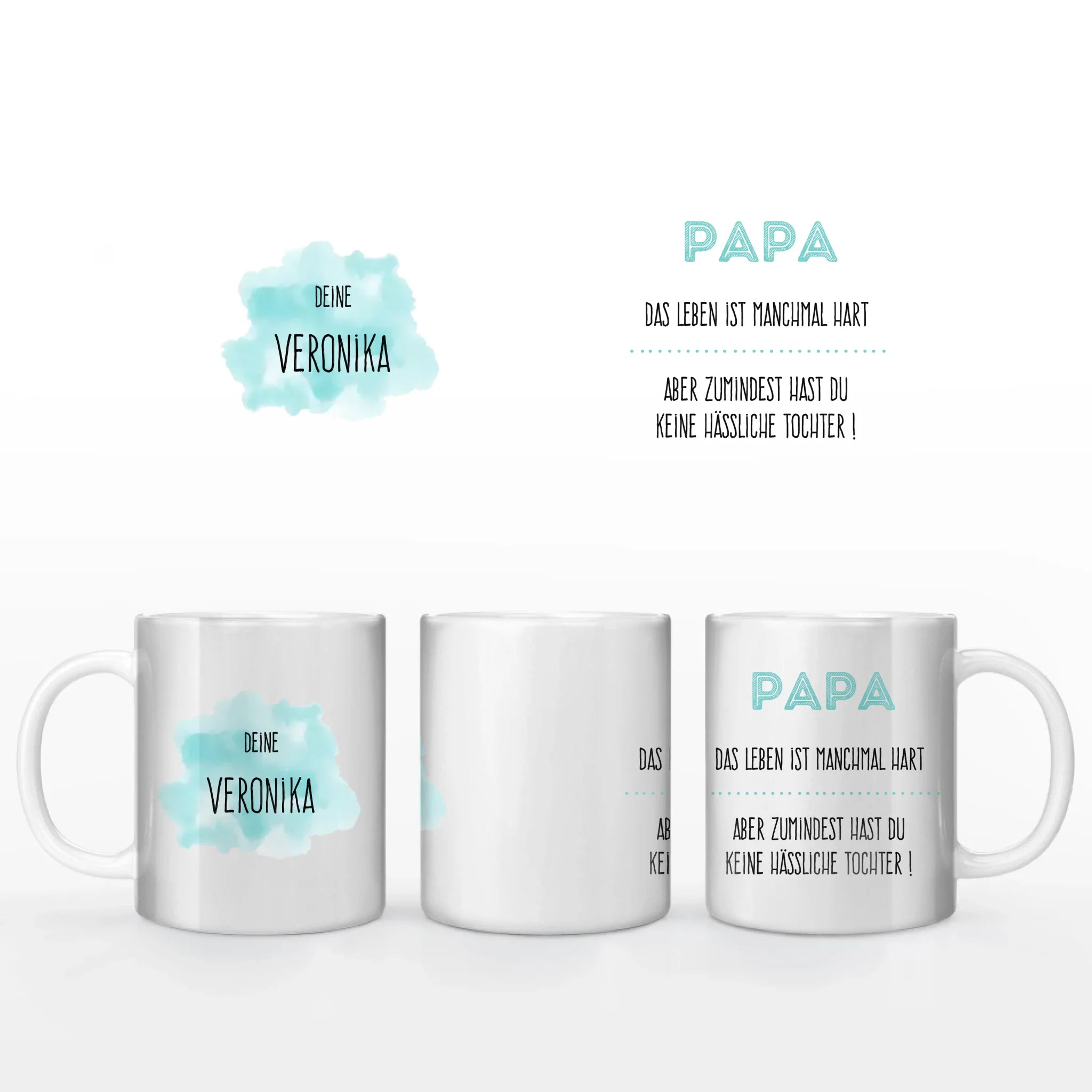 Motivtasse Vatertag "hübsche Tochter"