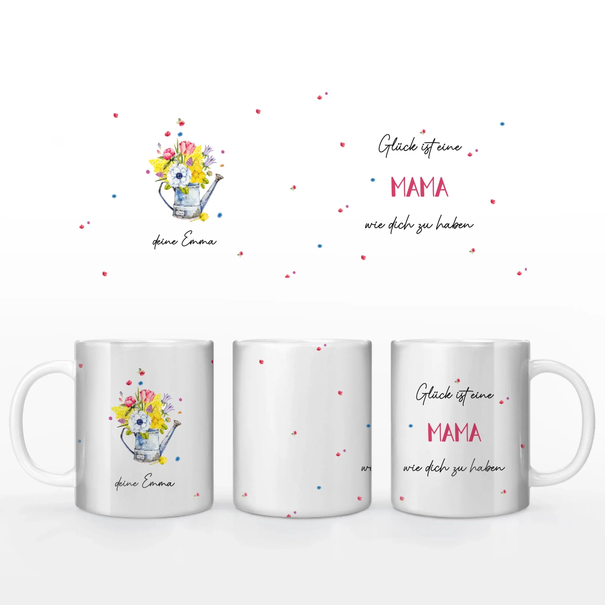 Motivtasse Muttertag "Blümchen Gießkanne"