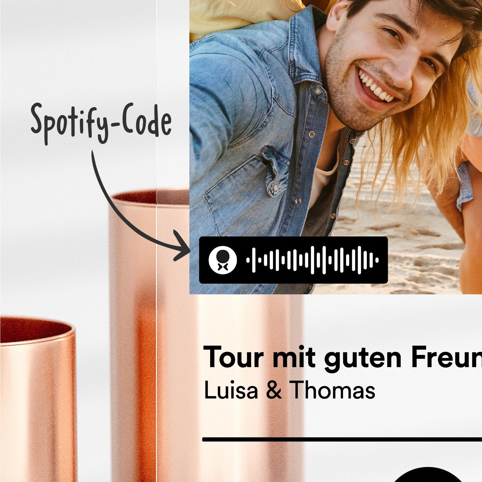 Spotify Album Cover mit Spotify Code zum abspielen von Musik über Spotify